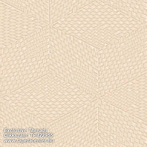 Egyszínű,geometriai mintás,kockás,bézs-drapp,lemosható,vlies tapéta 